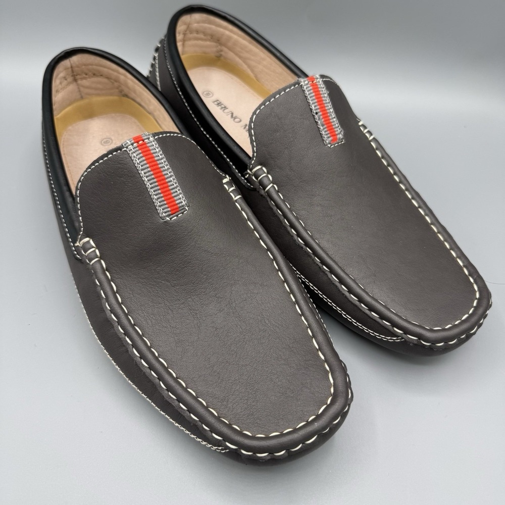 Bruno Marc Men's Driving Mocs Loafers Slip on Lightweight Shoes Grey Black Sz 9